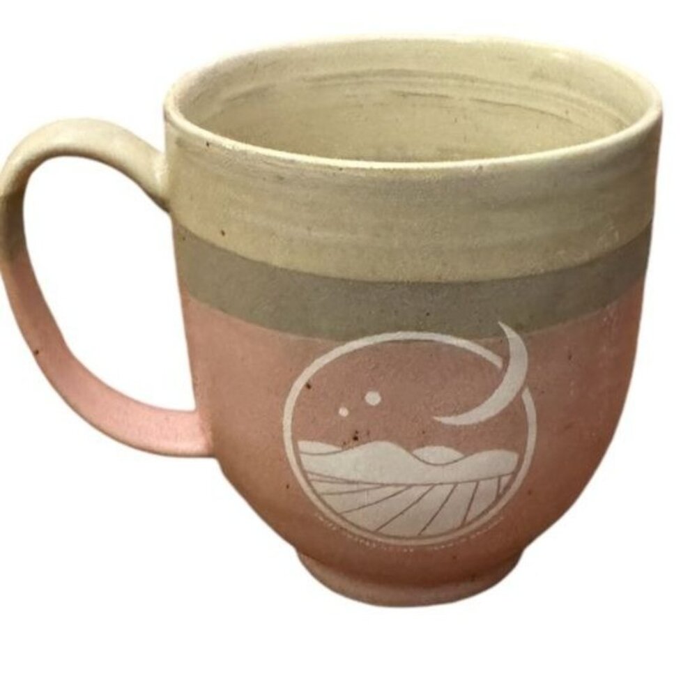 Handcrafted Ceramic Mug With Moon & Landscape Design